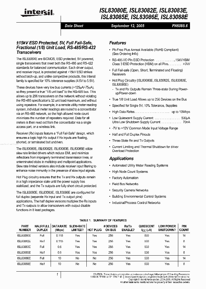 ISL83080E_764455.PDF Datasheet