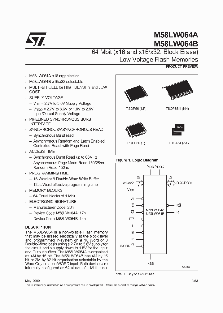 M58LW064_683878.PDF Datasheet