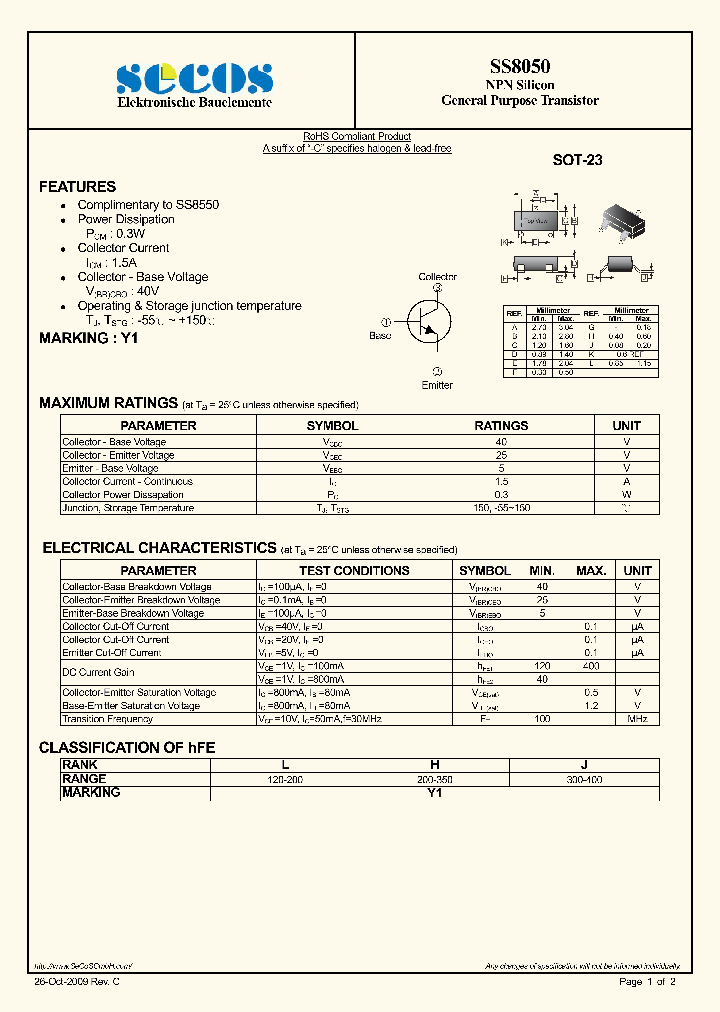 SS8050_1109775.PDF Datasheet