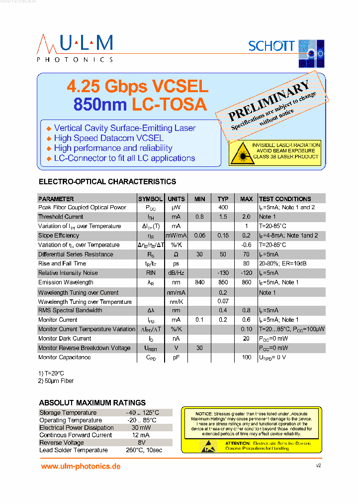 ULM850-04-TN-ULCBPN_825602.PDF Datasheet