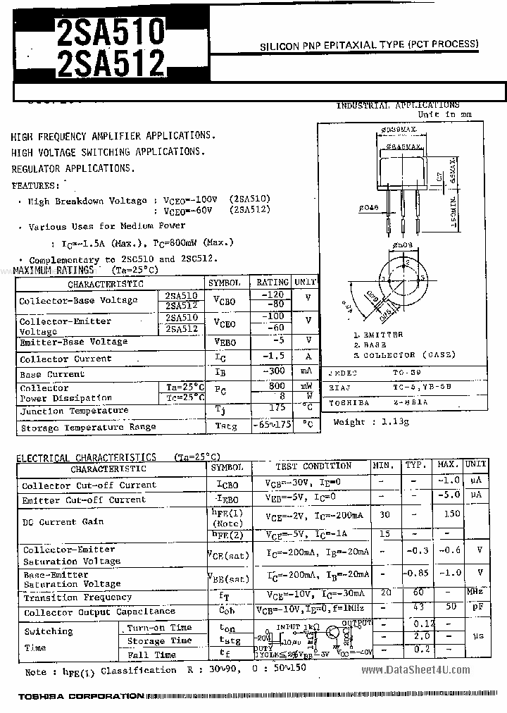 2SA510_827875.PDF Datasheet