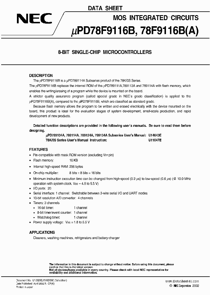 78F9116B_828221.PDF Datasheet