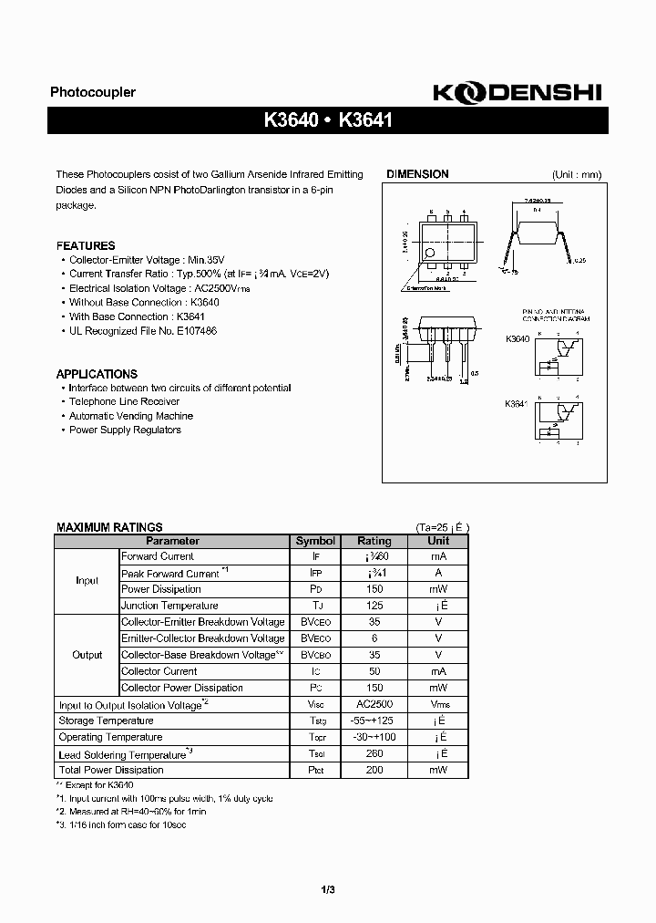 K3640_714633.PDF Datasheet