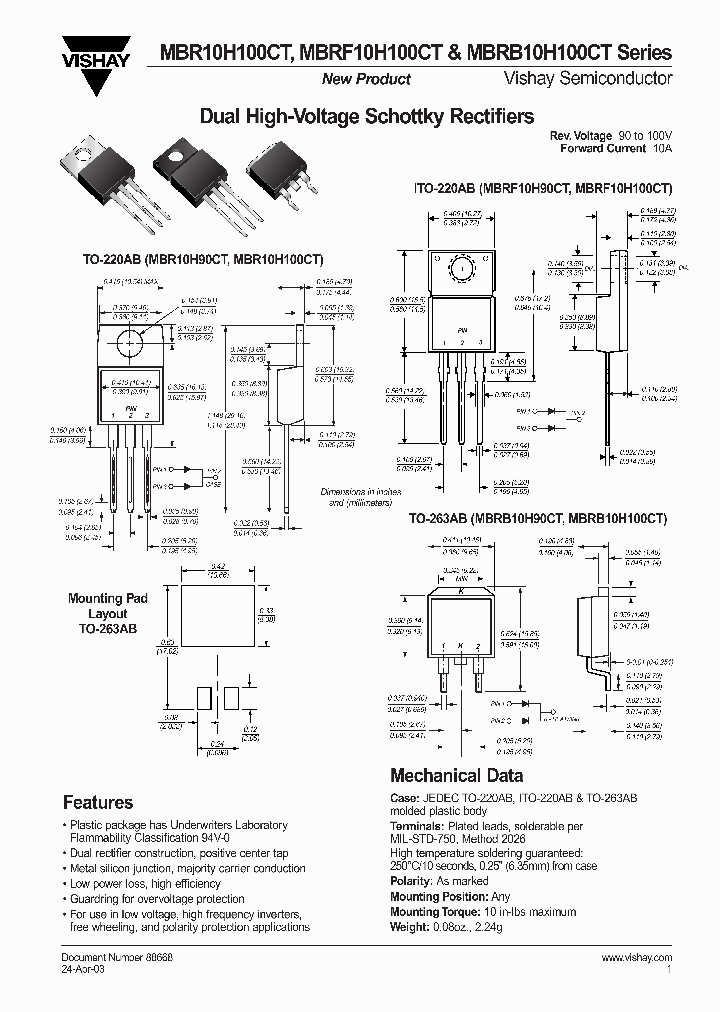 MBRB10H100CT_862309.PDF Datasheet