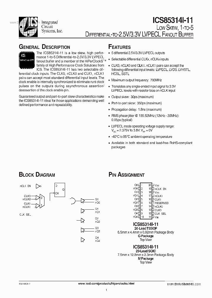 ICS5314I-11_865047.PDF Datasheet