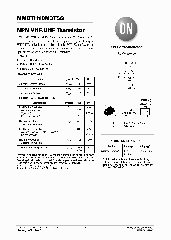 MMBTH10M3T5G_1180975.PDF Datasheet