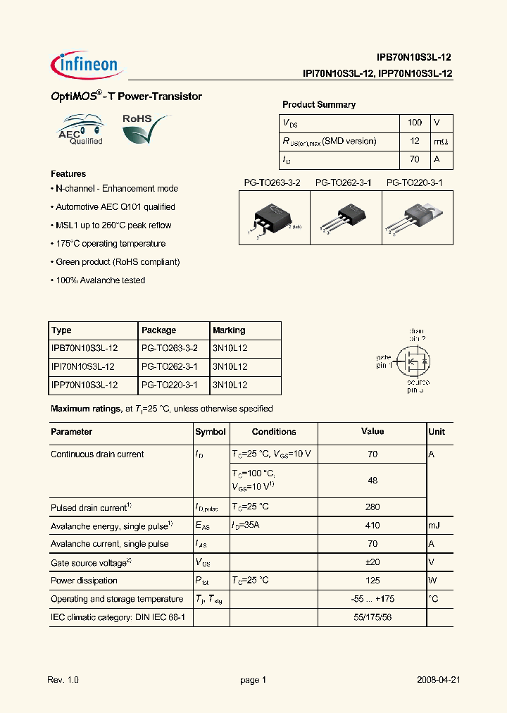 IPB70N10S3L-12_1182843.PDF Datasheet