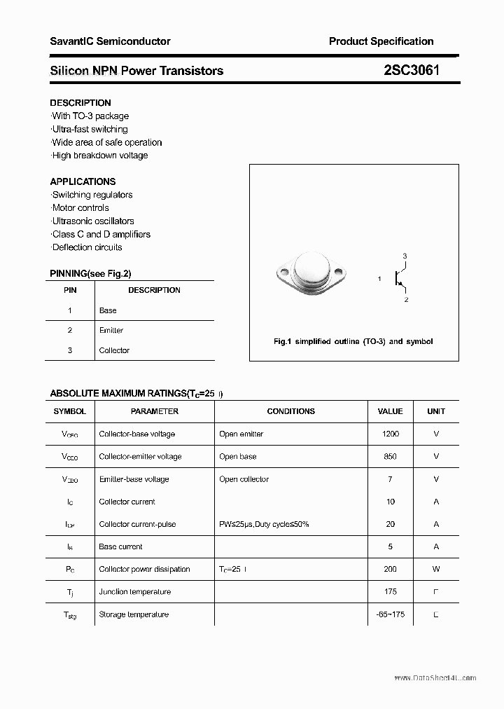 2SC3061_915964.PDF Datasheet