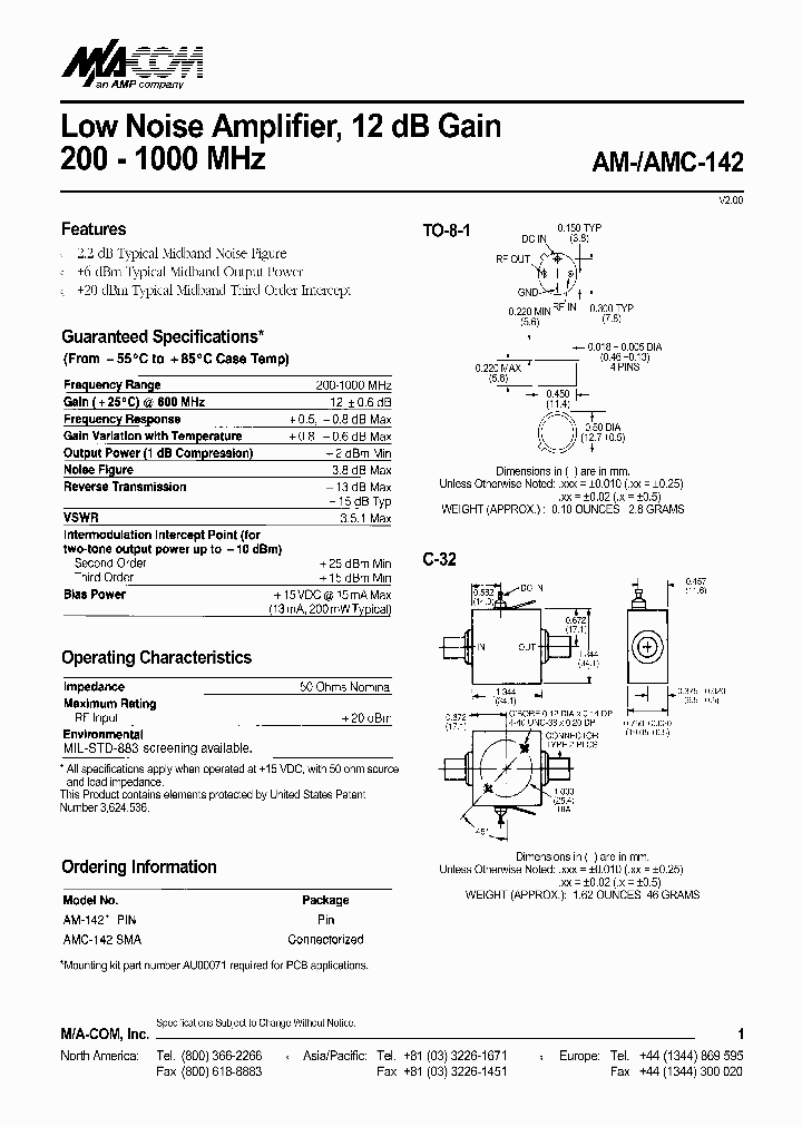 AMC-142_729815.PDF Datasheet