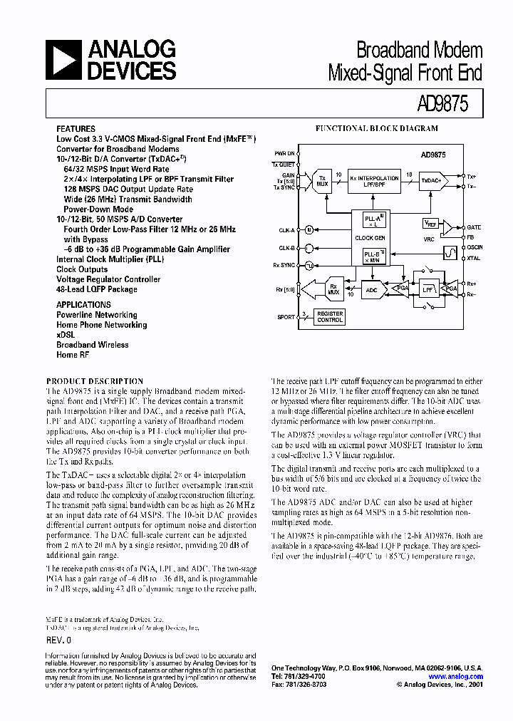 AD9875_733496.PDF Datasheet