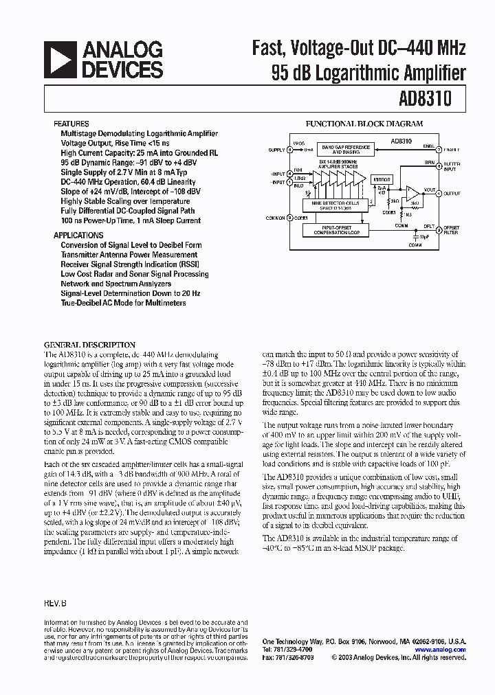 AD8310_1226577.PDF Datasheet