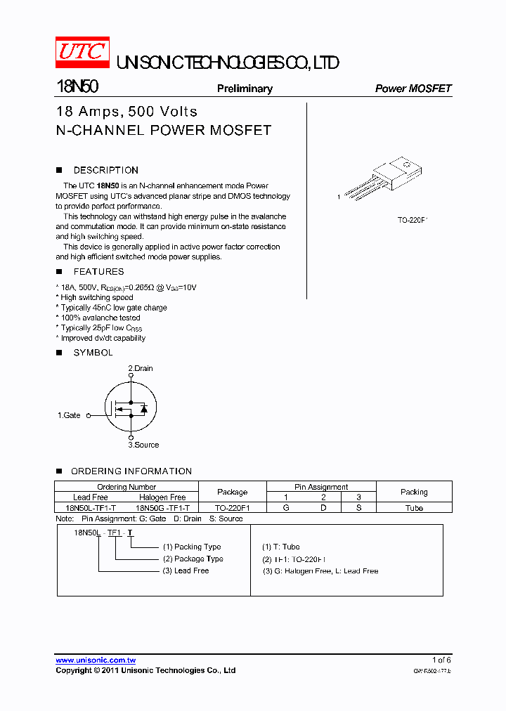 18N50_1217883.PDF Datasheet