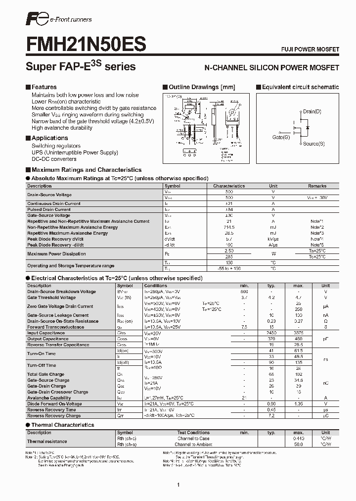 FMH21N50ES_1229275.PDF Datasheet