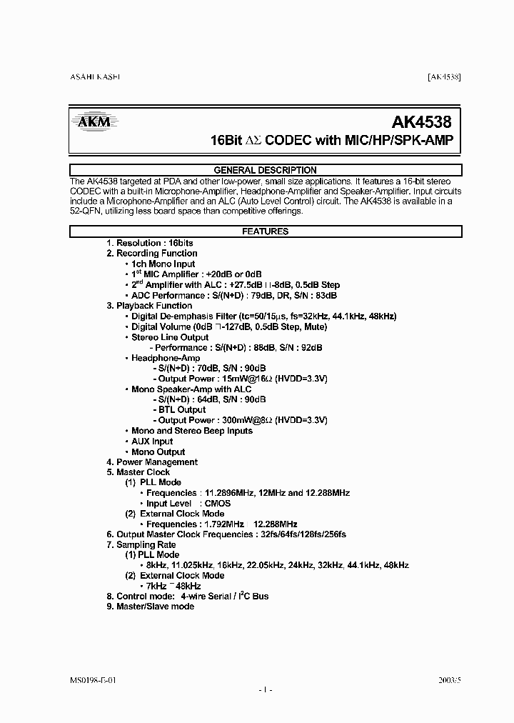 AK4538_749888.PDF Datasheet