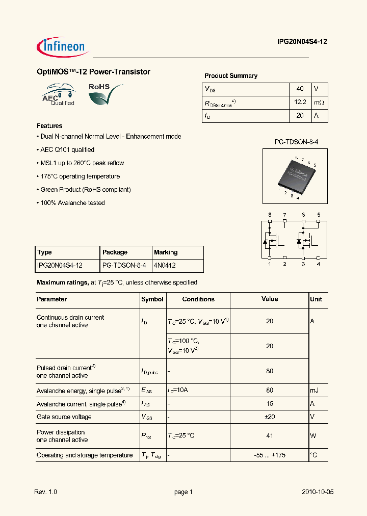 IPG20N04S4-12_1263818.PDF Datasheet