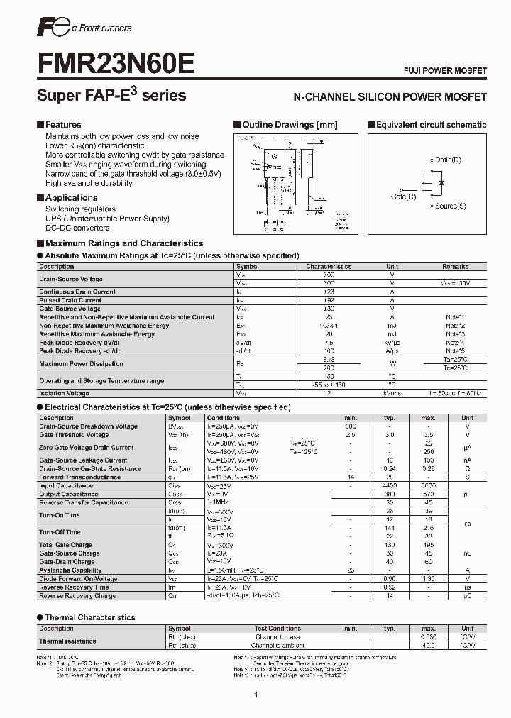 FMR23N60E_1270037.PDF Datasheet