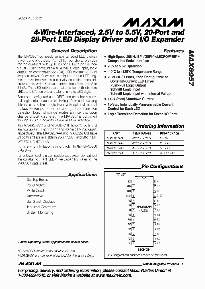 MAX6957_1275627.PDF Datasheet