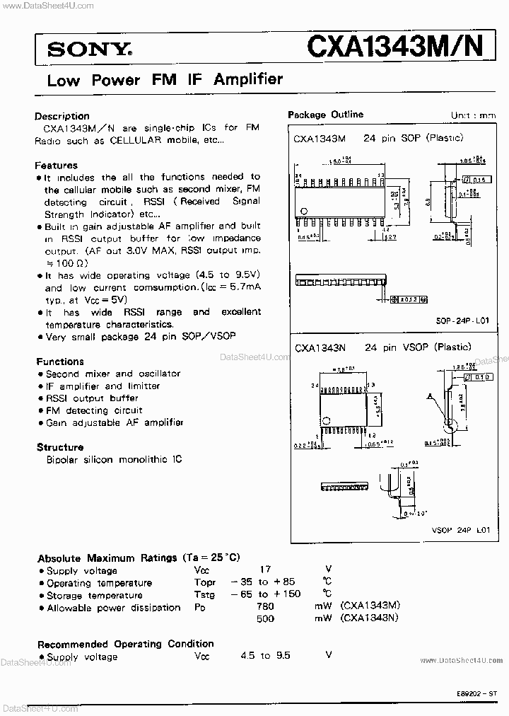 CXA1343N_916202.PDF Datasheet