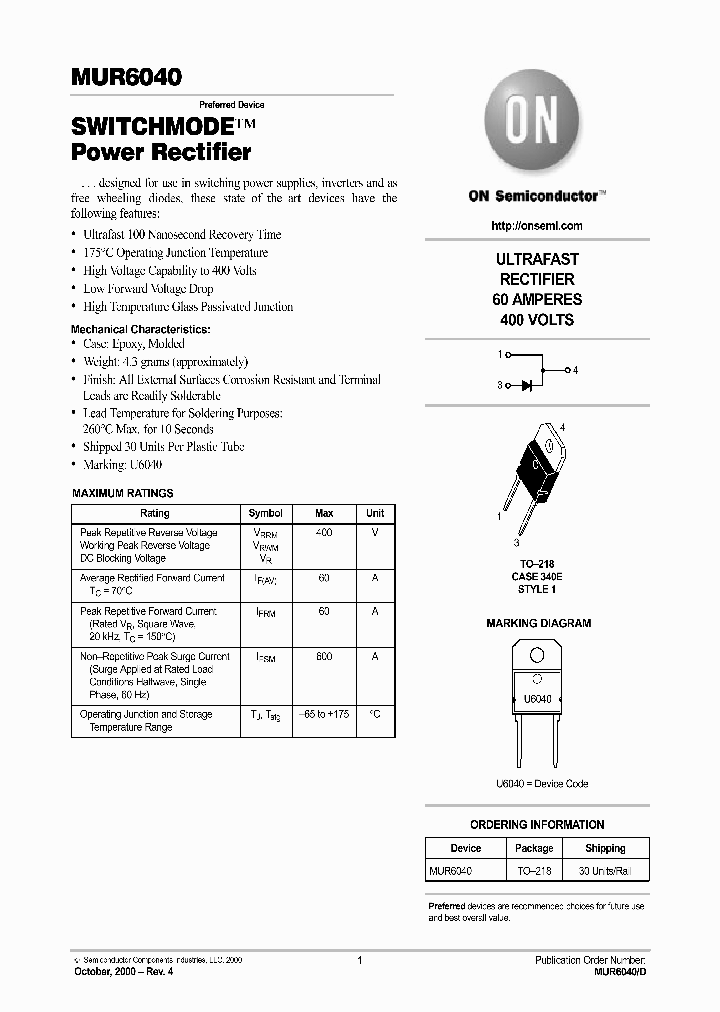 MUR6040D_758100.PDF Datasheet