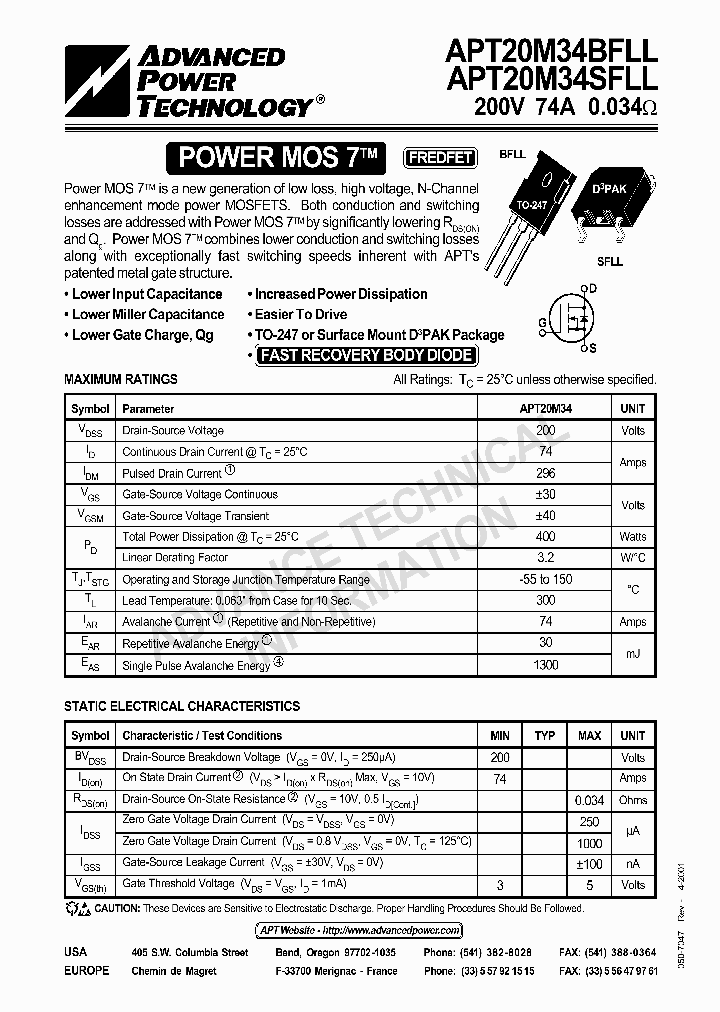 APT20M34BFLL_1281661.PDF Datasheet