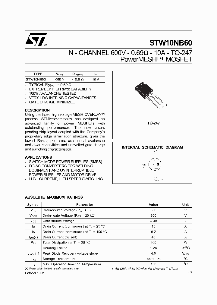 STW10NB60_1281839.PDF Datasheet