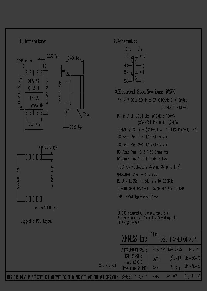 XF1313-17HDS_1282871.PDF Datasheet