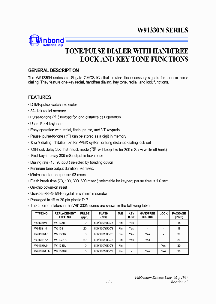 W91331N_1316128.PDF Datasheet