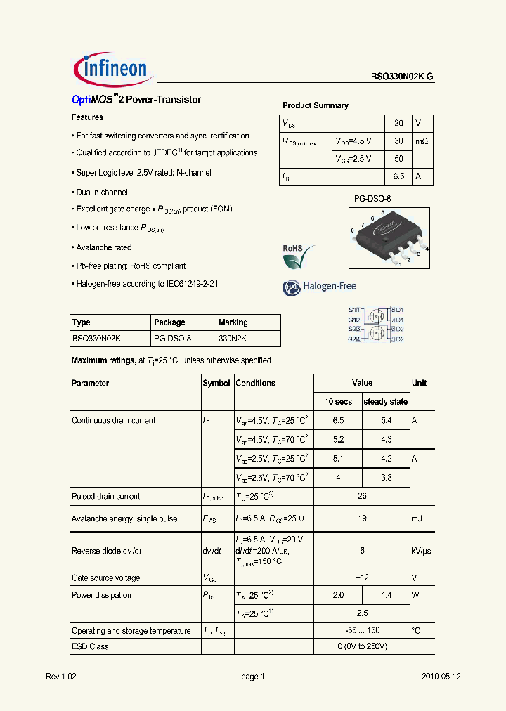 BSO330N02KG_1304911.PDF Datasheet