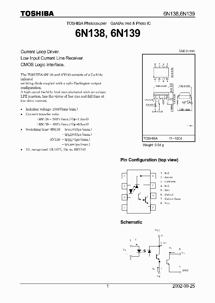 6N138_1318850.PDF Datasheet