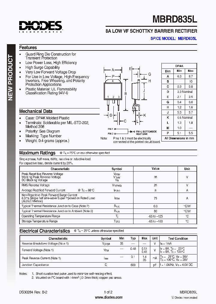 MBRD835L_1324827.PDF Datasheet