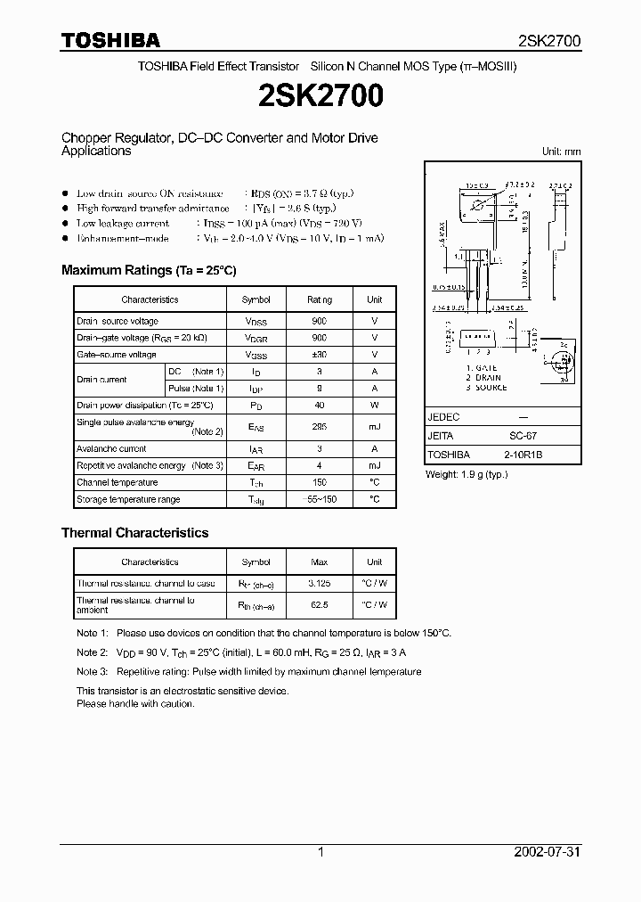 2SK2700_1332257.PDF Datasheet