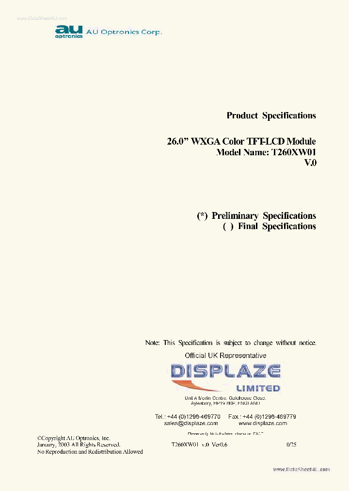 T260XW01_933765.PDF Datasheet