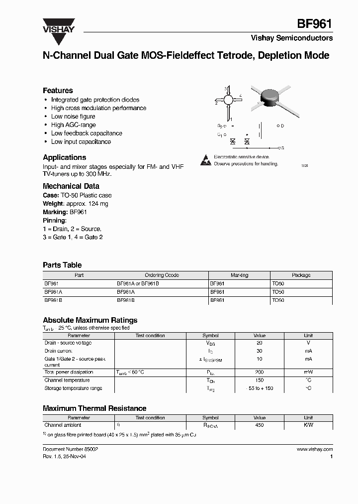 BF961_793452.PDF Datasheet