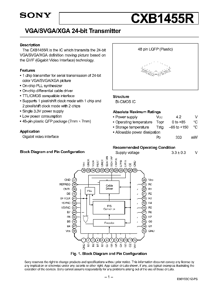 CXB1455R_1356258.PDF Datasheet