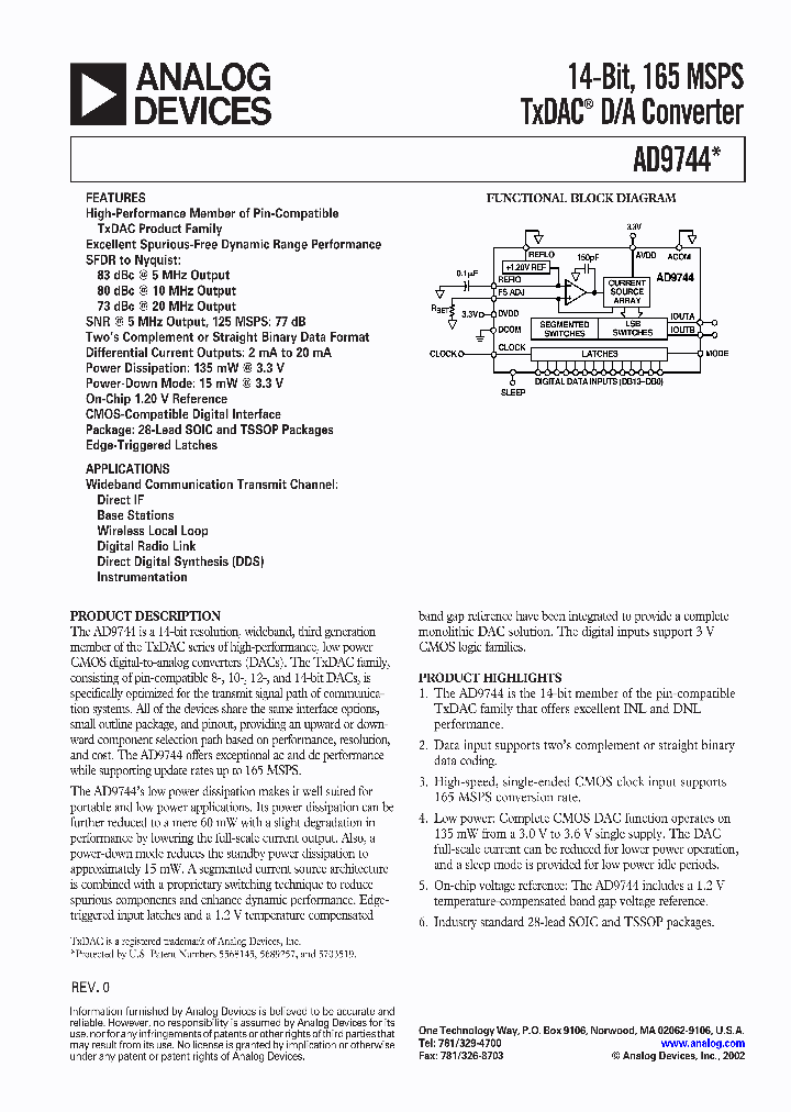 AD9744_1360555.PDF Datasheet