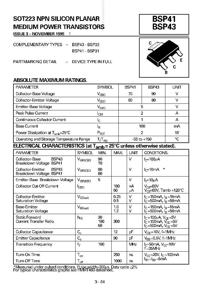 BSP41_940092.PDF Datasheet