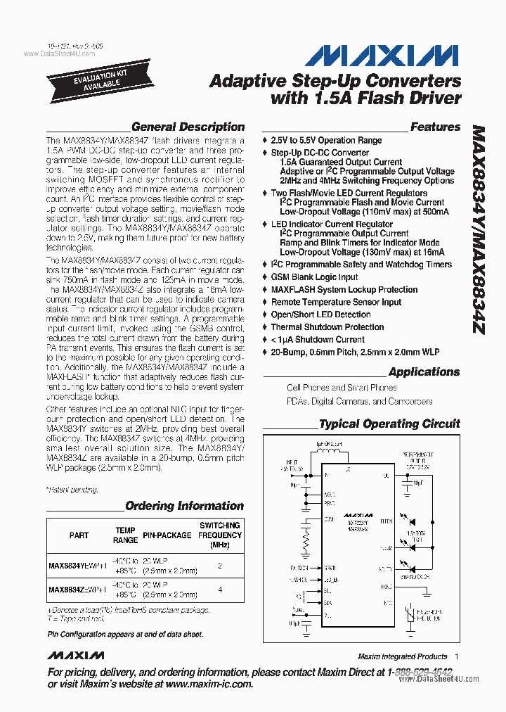 MAX8834Z_1104331.PDF Datasheet