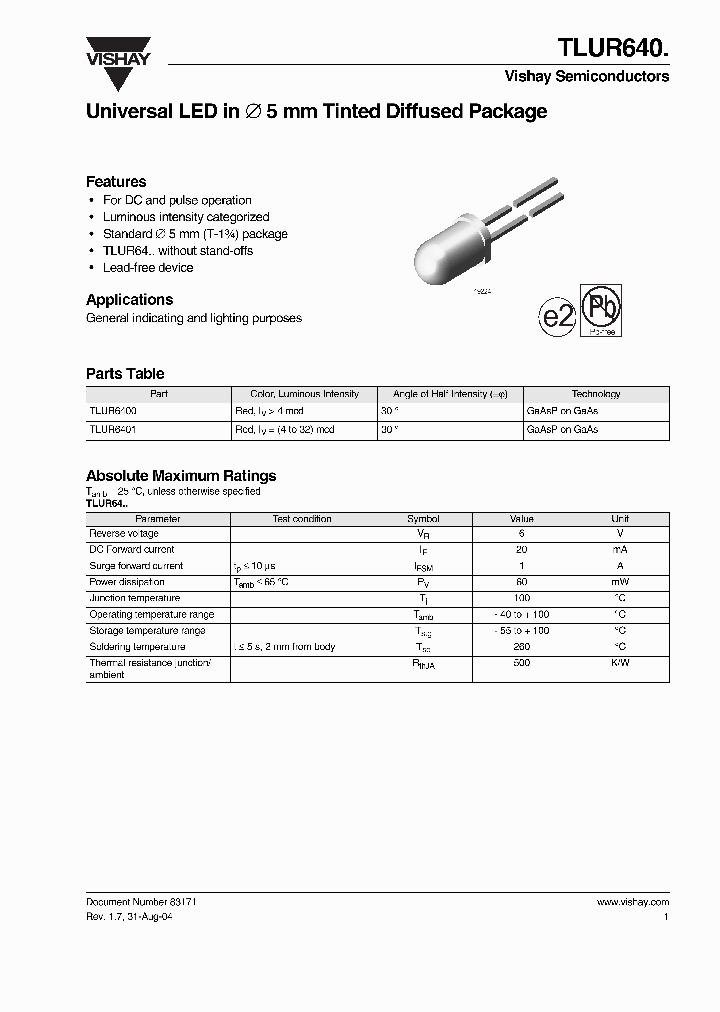 TLUR6400_1402157.PDF Datasheet