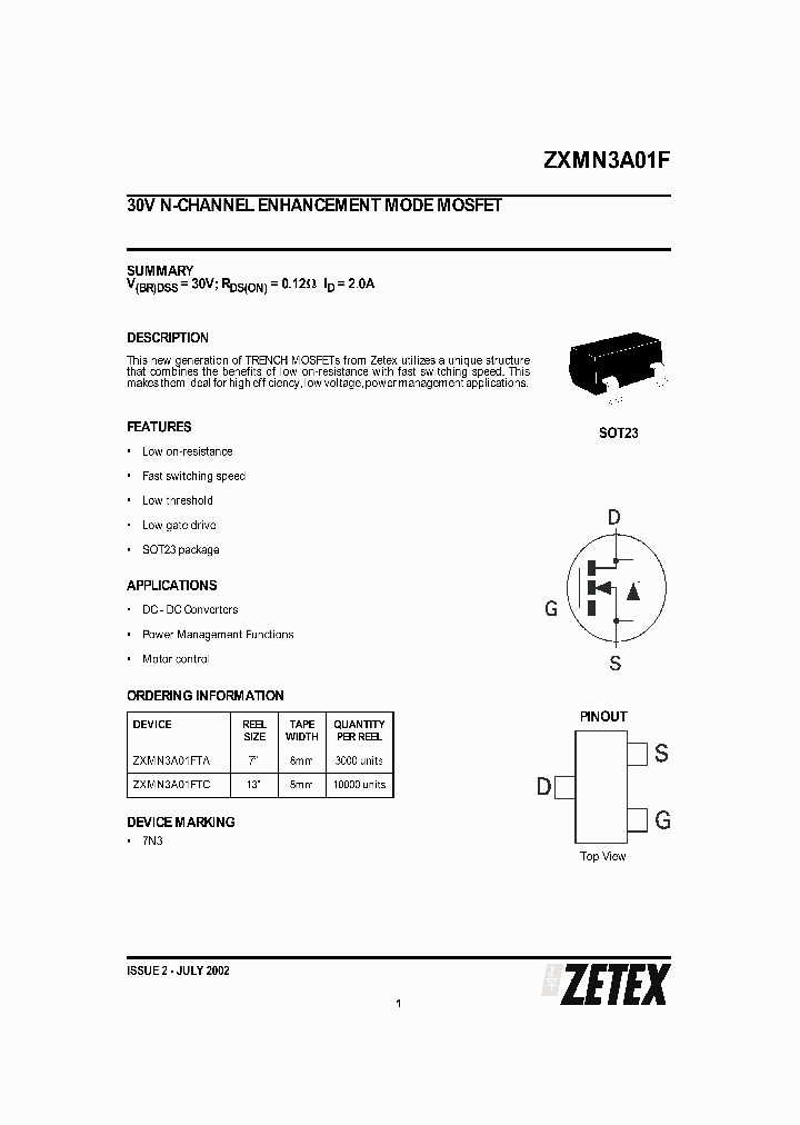 ZXMN3A01FTA_1384119.PDF Datasheet