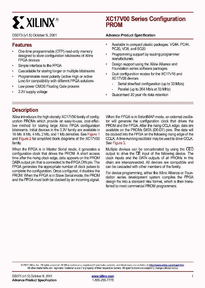 XC17V04-SERIES_1405303.PDF Datasheet