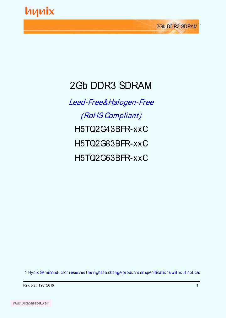 H5TQ2G43BFR-XXC_1245430.PDF Datasheet