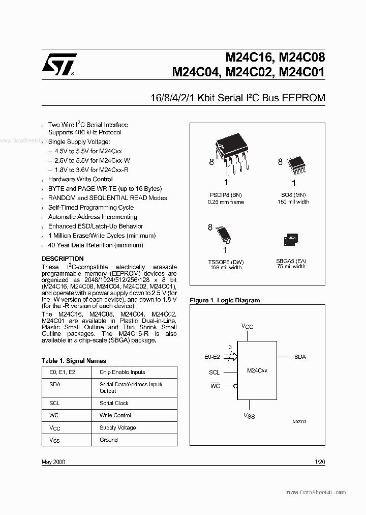 24C08W6_1257313.PDF Datasheet