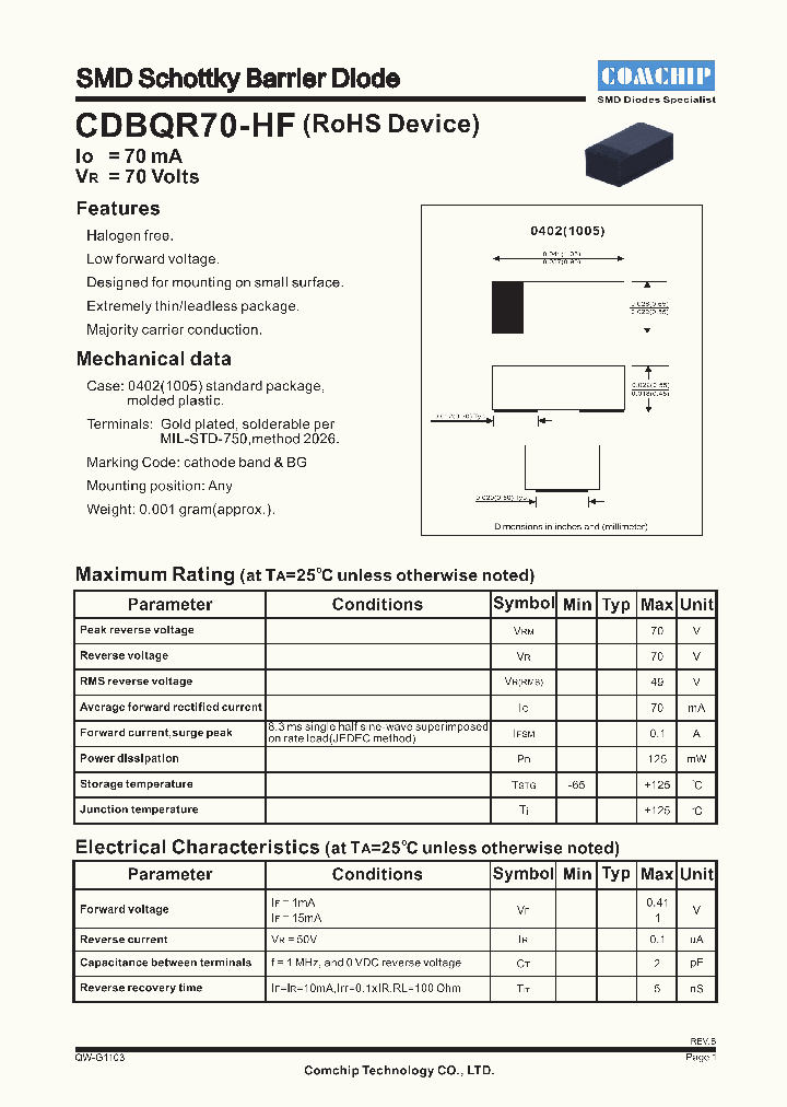 CDBQR70-HF_1407116.PDF Datasheet