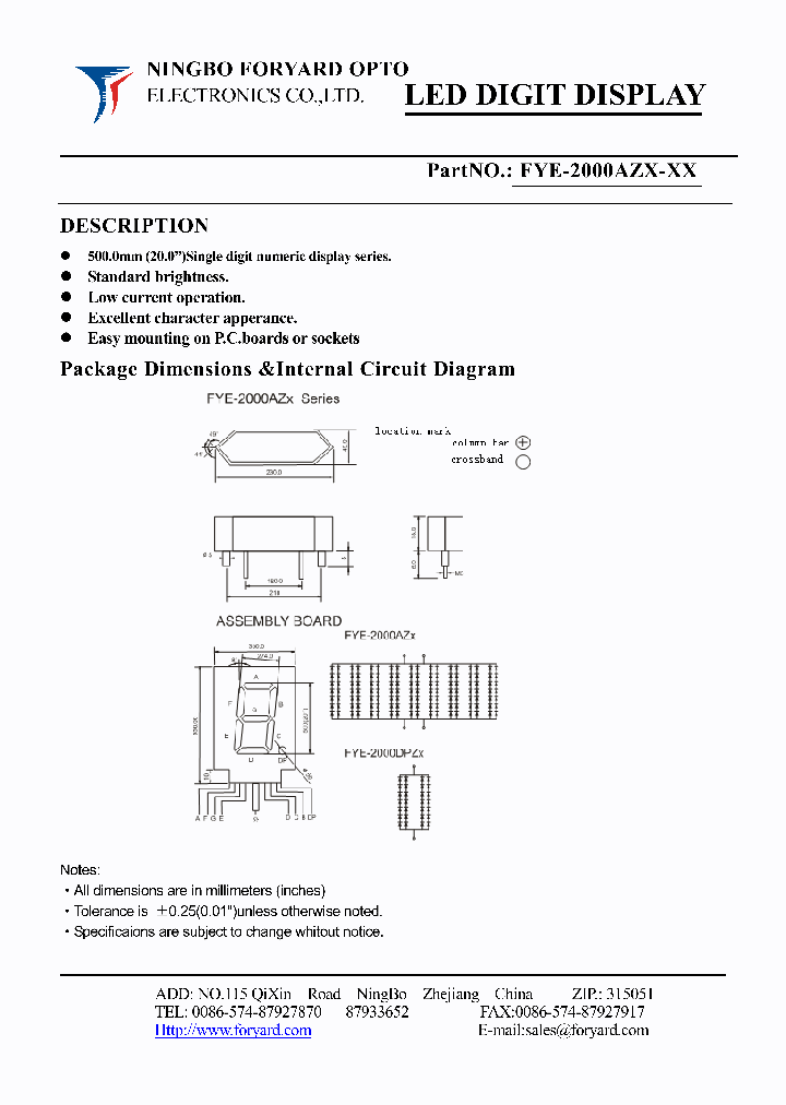 FYE-2000AZX-0_1420612.PDF Datasheet