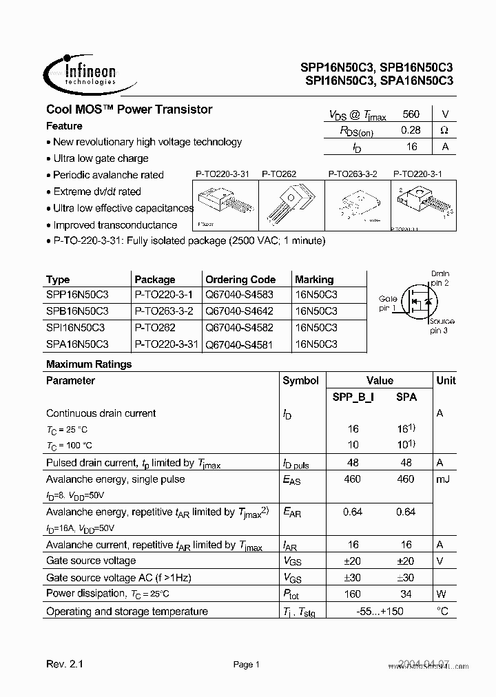 16N50C3_1358044.PDF Datasheet