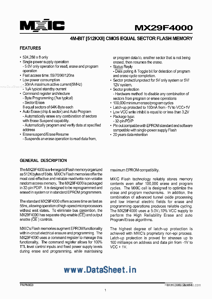 29F4000_1377795.PDF Datasheet