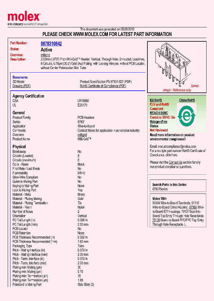 87831-0842_1447635.PDF Datasheet