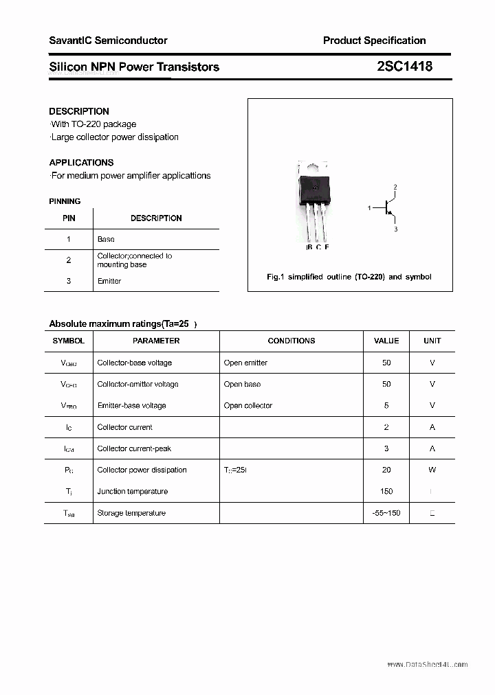 2SC1418_1414741.PDF Datasheet
