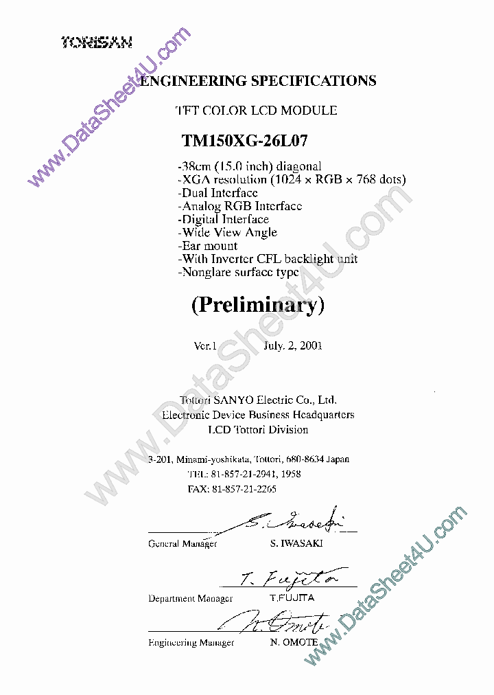 TM150XG-26L07_1377535.PDF Datasheet