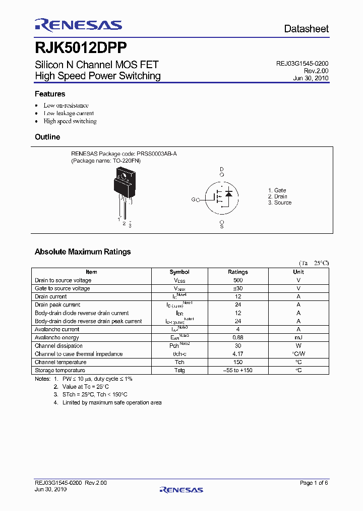 RJK5012DPP10_1461309.PDF Datasheet